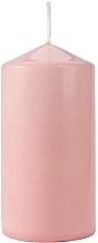 Cylindrical Candle 60x120 mm, pink - Bispol — photo N1