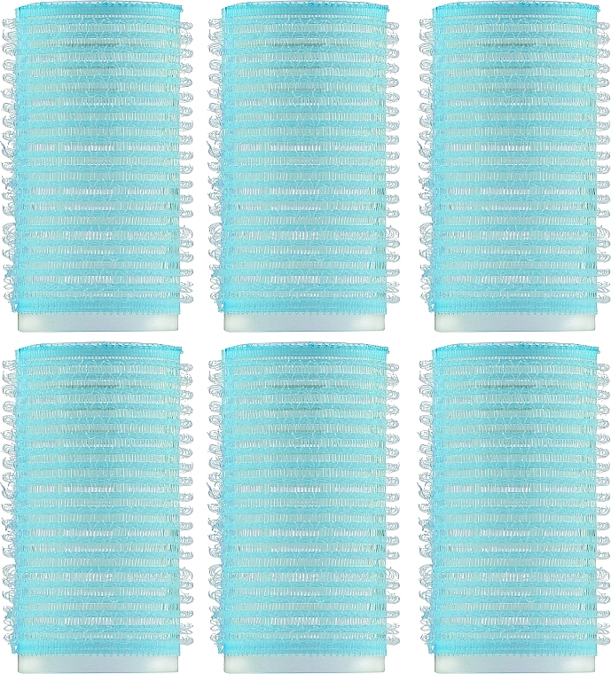 Velcro Rollers, blue, 6 pcs - Deni Carte — photo N1