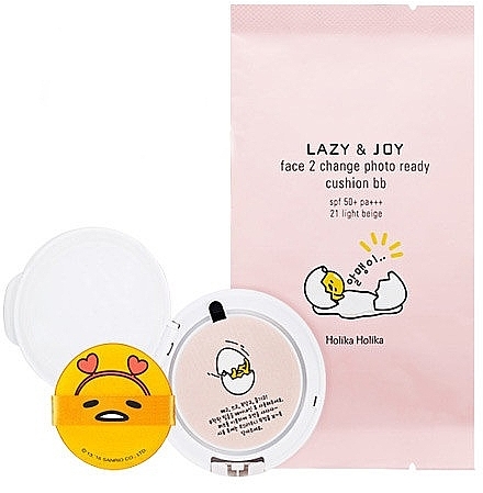 Holika Holika Gudetama Ver2 Lazy&Joy Fase 2 Change Photo Ready Cushion BB (replacement unit) - Cushion — photo N1