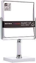 Fragrances, Perfumes, Cosmetics Double-Sided Stand Mirror with x7 Magnification, white - Beter Viva Make Up Macro Mirror