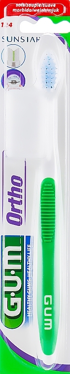 Orthodontic Toothbrush, soft, green - G.U.M Orthodontic — photo N1