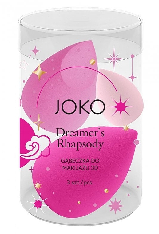 Makeup Sponge Set, 3 pcs. - Joko 3D Dreamer`s Rhapsody — photo N1