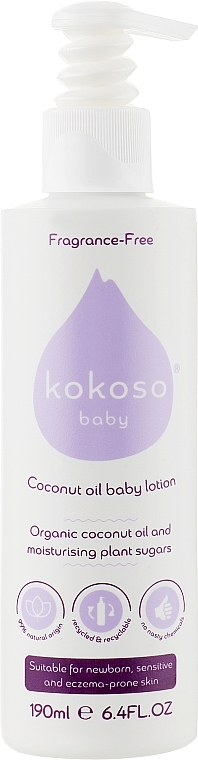 Moisturizing Fragrance-Free Baby Lotion - Kokoso Baby Skincare Fragrance-Free — photo N1
