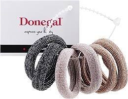 Fragrances, Perfumes, Cosmetics Hair Accessory Set FA-5623, grey + beige + golden - Donegal