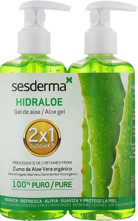 Set - SesDerma Laboratories Hidraloe Pro Aloe Gel (gel/2x250ml) — photo N1