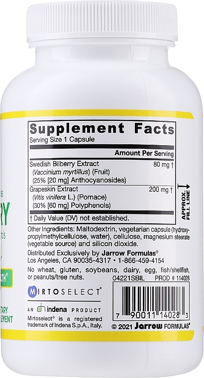 Dietary Supplement - Jarrow Formulas Bilberry + Grapeskin Polyphenols — photo N2