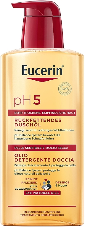 Shower Oil for Dry & Sensitive Skin - Eucerin pH5 Shower Oil — photo N11