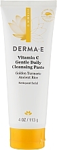 2in1 Gentle Brightening Daily Paste with Vitamin C - Derma E Vitamin C Gentle Daily Cleansing Paste — photo N1