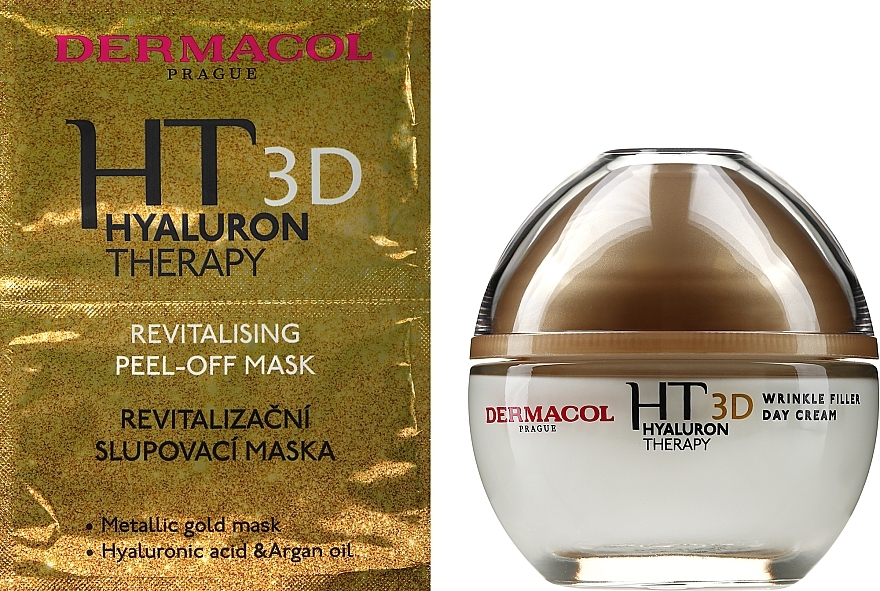 Set - Dermacol Hyaluron Therapy 3D (f/mask/15ml + f/cr/50ml) — photo N3