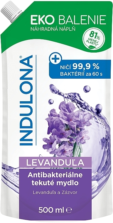 Antibacterial Liquid Soap 'Lavender' - Indulona Lavender Antibacterial Liquid Soap (doypack) — photo N1