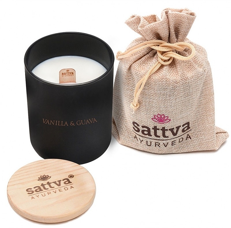 Scented Candle "Vanilla & Guava", 200ml - Sattva Candle Vanilla & Guava — photo N3