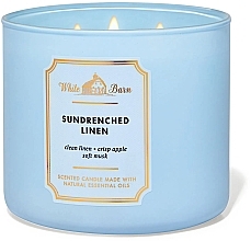 Fragrances, Perfumes, Cosmetics 3-Wick Scented Candle - Bath and Body Works White Barn Sun-Drenched Scented Candle