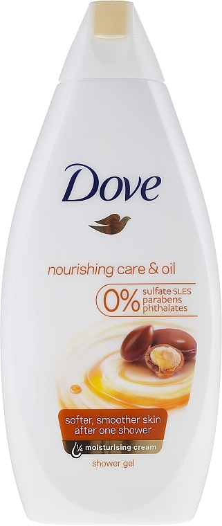 Shower Cream-Gel "Nourishing Care and Oil" - Dove Nourishing Care And Oil Body Wash — photo N6