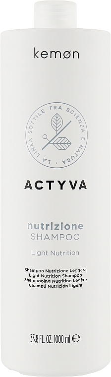 Slightly Dry Hair Shampoo - Kemon Actyva Nutrizione Ricca Shampoo — photo N3