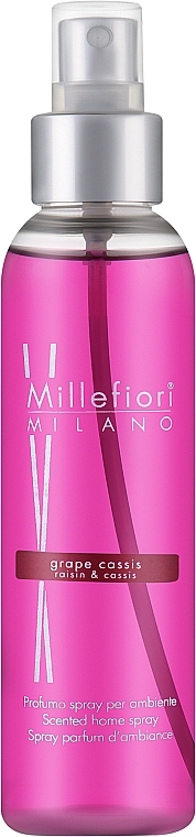 Scented Home Spray 'Grape & Black Currant' - Millefiori Milano Natural Grape Cassis Scented Home Spray — photo N1