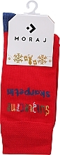 Fragrances, Perfumes, Cosmetics Women's Socks, with lettering, red and blue - Moraj