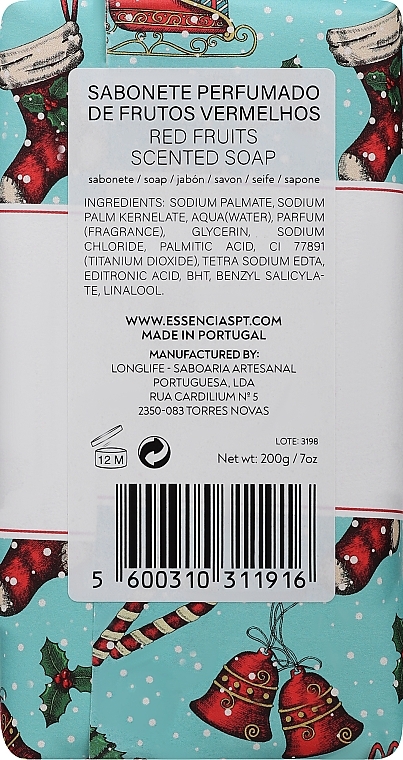 Natural Soap with Red Fruit Scent - Essencias De Portugal Red Fruits Scented Soap — photo N2