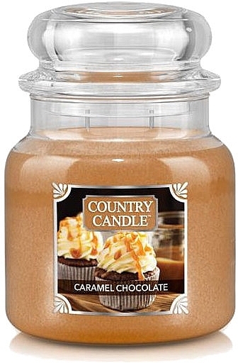 Scented Candle in Jar - Country Candle Caramel Chocolate — photo N1