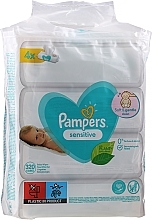 Baby Wet Wipes "Sensitive", 4x80 pcs - Pampers — photo N2