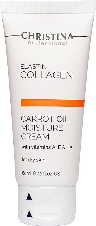 Moisturizing Cream with Carrot Oil, Collagen & Elastin for Dry Skin - Christina Elastin Collagen Carrot Oil Moisture Cream — photo N1
