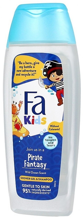 Pirate Fantasy Shower Gel & Shampoo for Boys, crabs - Fa Kids Pirate Fantasy Shower Gel & Shampoo — photo N1