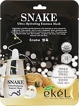 Fragrances, Perfumes, Cosmetics Sheet Mask "Botox Effect" - Ekel Snake Ultra Hydrating Essence Mask