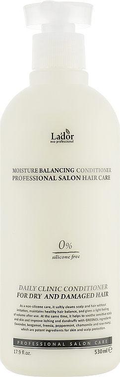 Silicone-Free Moisturizing Conditioner - La'dor Moisture Balancing Conditioner — photo N3