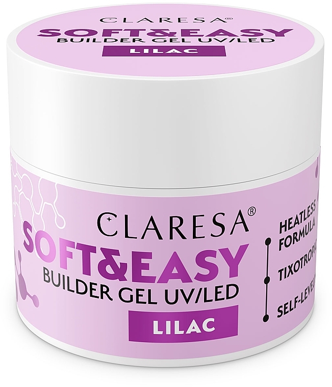 ネイル ビルダージェル - Claresa Soft & Easy Builder Gel UV/LED Lilac — photo N1