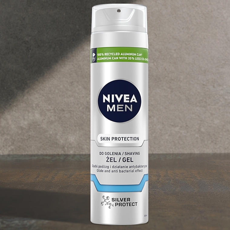 Antibacterial Shaving Gel "Silver Protect" - NIVEA MEN Silver Protect Shaving Gel — photo N3