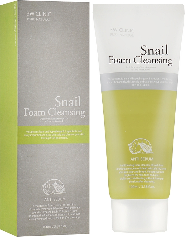 Cleansing Foam - 3W Clinic Snail Foam Cleansing — photo N1