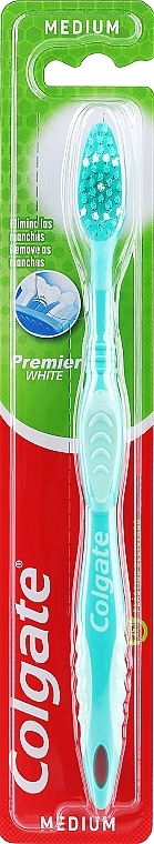 Medium Premier Toothbrush #1, turquoise - Colgate Premier Medium Toothbrush — photo N1