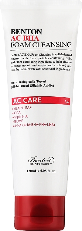 Face Cleansing Gel Foam with Salicylic Acid - Benton AC BHA Foam Cleansing — photo N1