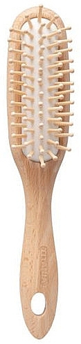 Wooden Massage Hair Brush, 22 cm - Titania — photo N1