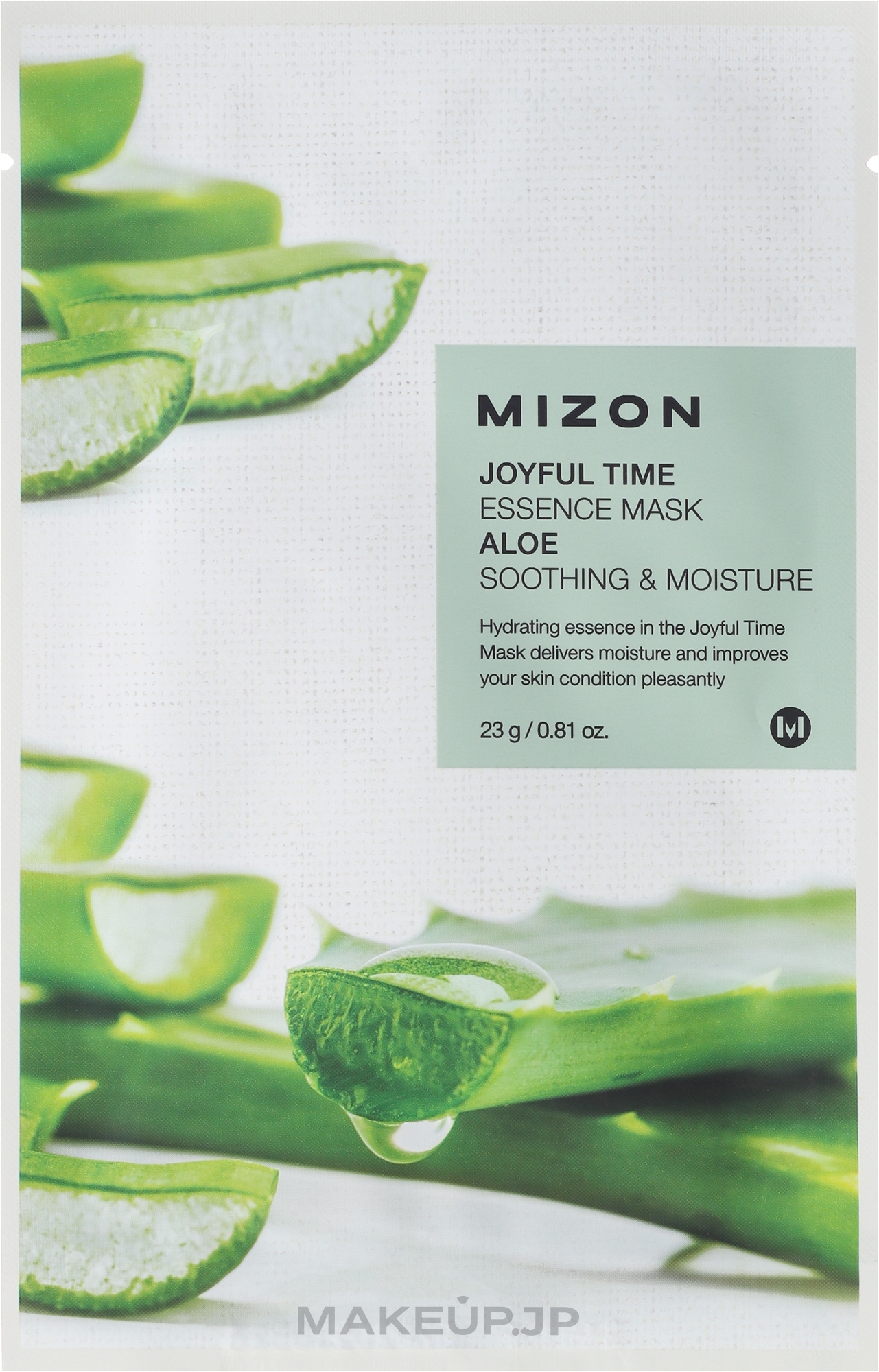 Aloe Vera Face Sheet Mask - Mizon Joyful Time Essence Mask Aloe — photo 23 g