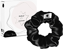 Fragrances, Perfumes, Cosmetics Elastic Hair Band, classic black, 1pc - Bellody Original Silk Scrunchie