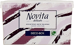 Fragrances, Perfumes, Cosmetics Cotton Buds in Box, variant 3 - Novita Delikate Cosmetic Cotton Buds Deco-box