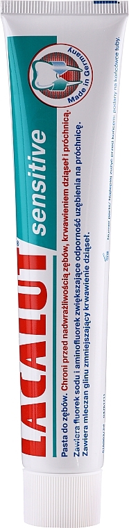 Set - Lacalut Sensitive Special Edition Set (t/paste/75ml + dental/floss) — photo N2