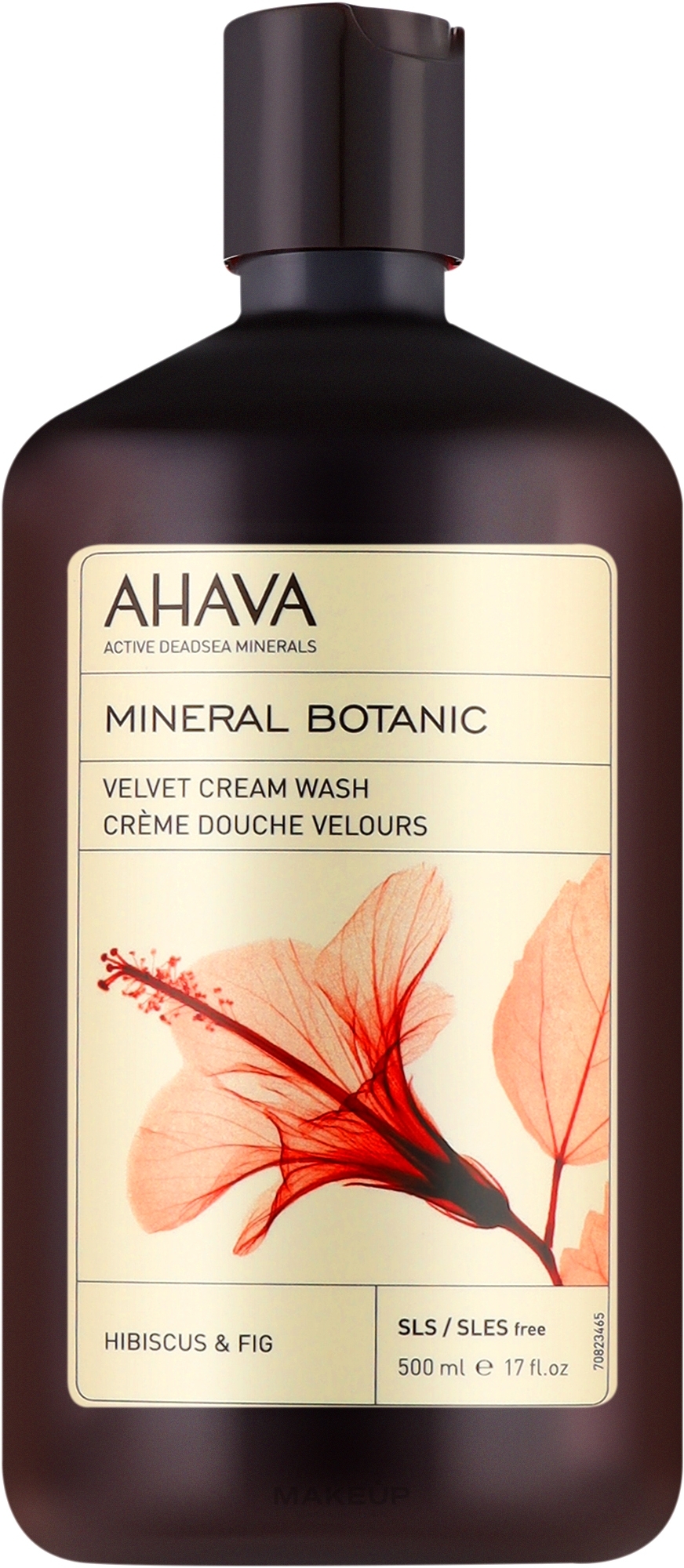 Hibiscus & Fig Shower Cream - Ahava Mineral Botanic Velvet Cream Wash Hibiscus & Fig — photo 500 ml