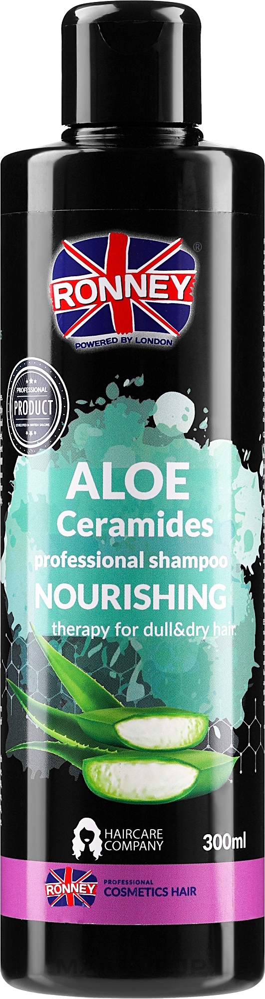 Nourishing Aloe Shampoo for Dull & Dry Hair - Ronney Professional Aloe Ceramides Professional Shampoo — photo 300 ml