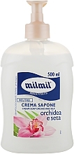 Liquid Cream Soap "Orchid & Silk", with dispenser - Mil Mil — photo N1