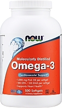 Capsules "Omega-3" 1000 mg - Now Foods Omega-3 Molecularly Distilled 180 EPA/120 DHA — photo N6