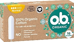 Tampons, 3 drops, 16 pcs - O.b. Organic Normal — photo N2