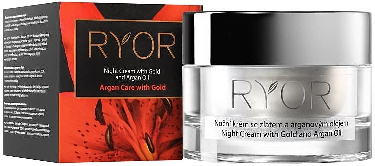 Night Cream with Gold & Argan Oil - Ryor Night Cream With Gold And Argan Oil — photo N1