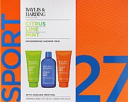 Fragrances, Perfumes, Cosmetics Set - Baylis & Harding Men's Citrus Lime & Mint Invigoration Shower Trio