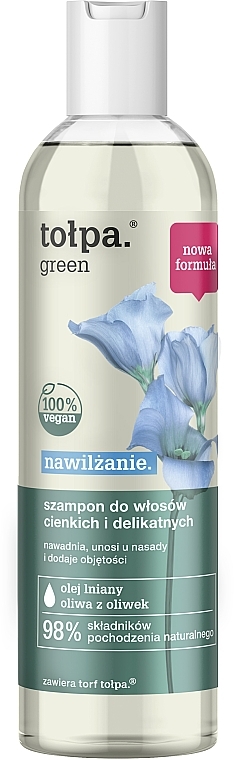 Shampoo for Thin & Delicate Hair - Tolpa Green moisturizing Shampoo — photo N1