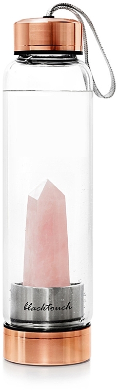 Water Bottle with Rose Quartz Crystal - BlackTouch Elixir — photo N1