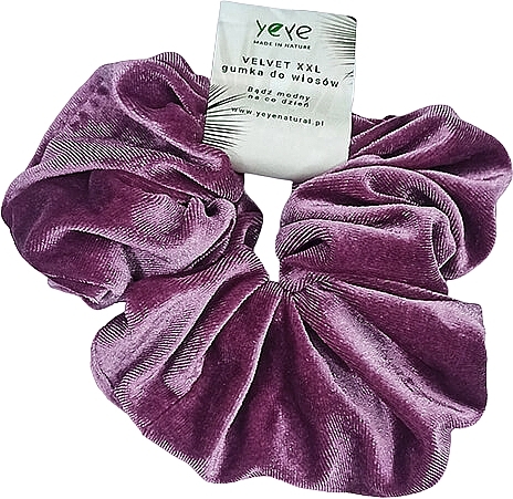 Velvet Scrunchie, eggplant - Yeye Velvet XXL — photo N1