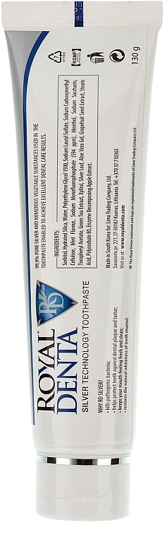 Silver Toothpaste - Royal Denta Silver Technology Toothpaste — photo N5