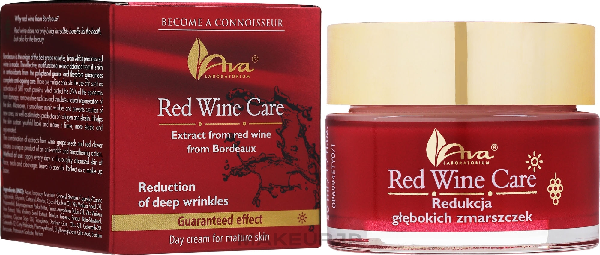 Day Cream for Mature Skin - AVA Laboratorium Red Wine Care Day Cream — photo 50 ml