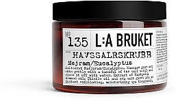 Fragrances, Perfumes, Cosmetics Body Scrub - L:A Bruket No. 135 Salt Scrub Marjoram/Eucalyptus